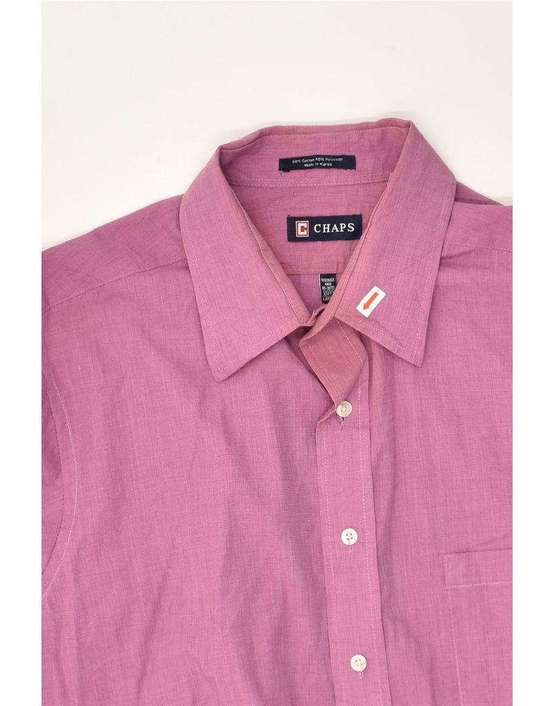 CHAPS Mens Shirt Size 16 1/2 32/33 Large Pink Cotton | Vintage Chaps | Thrift | Second-Hand Chaps | Used Clothing | Messina Hembry 