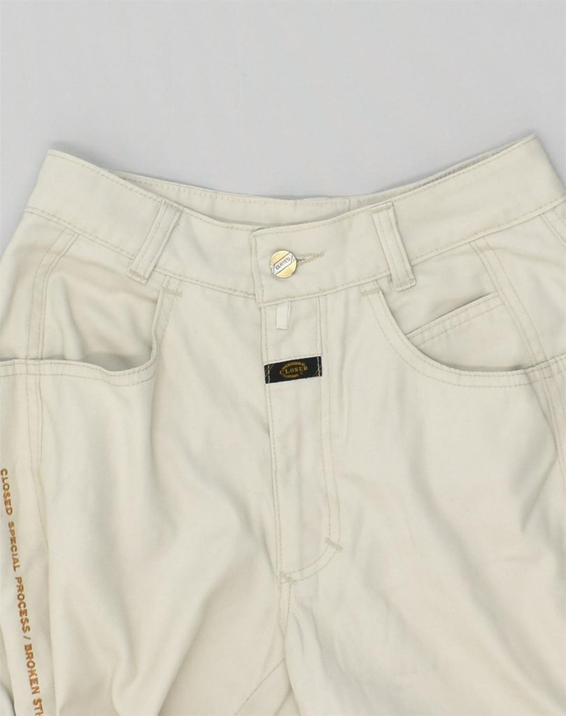 CLOSED Womens Tapered Casual Trousers IT 44 Medium W26 L26  Off White | Vintage Closed | Thrift | Second-Hand Closed | Used Clothing | Messina Hembry 