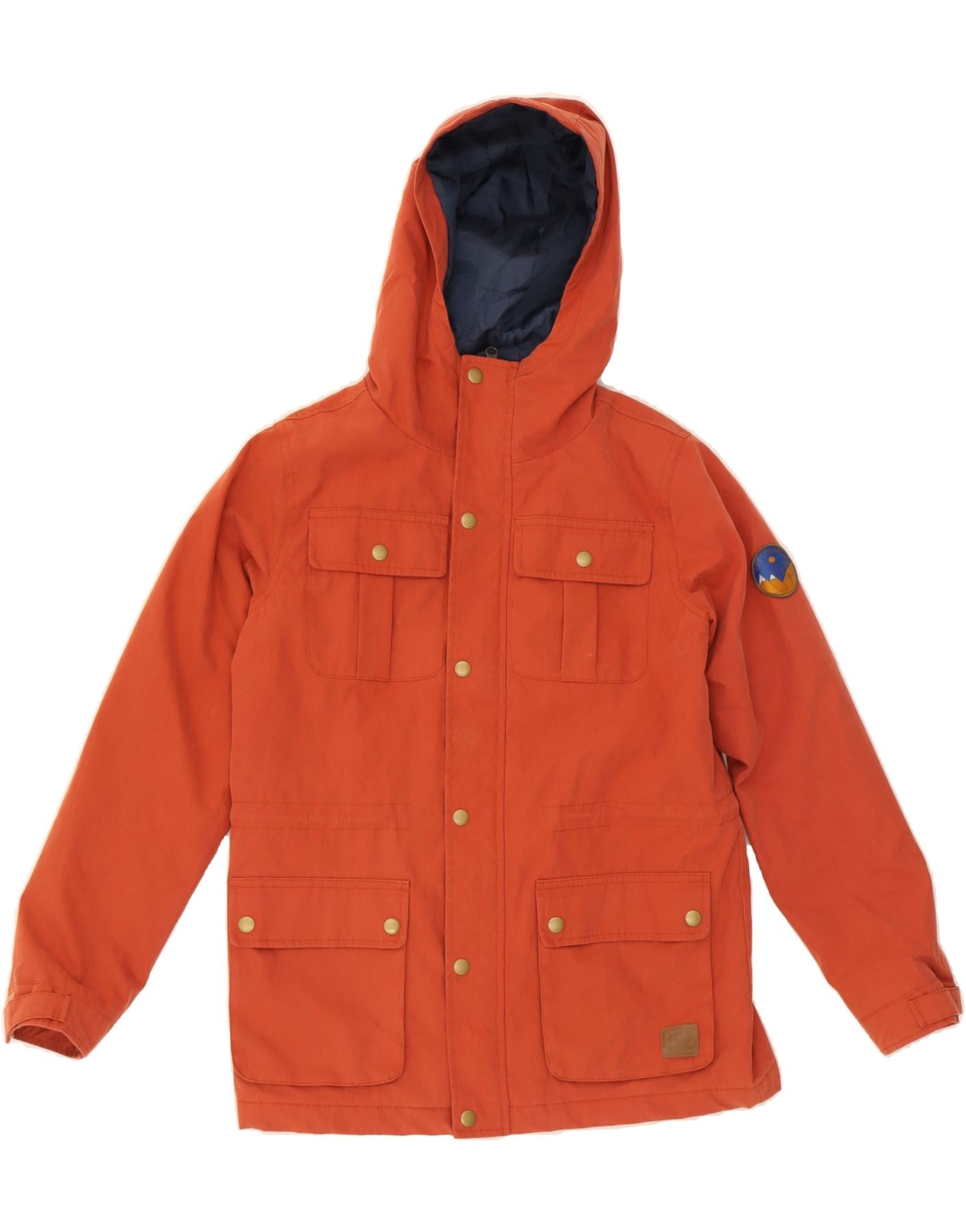 ANIMAL Boys Hooded Utility Jacket 13-14 Years Orange Polyester