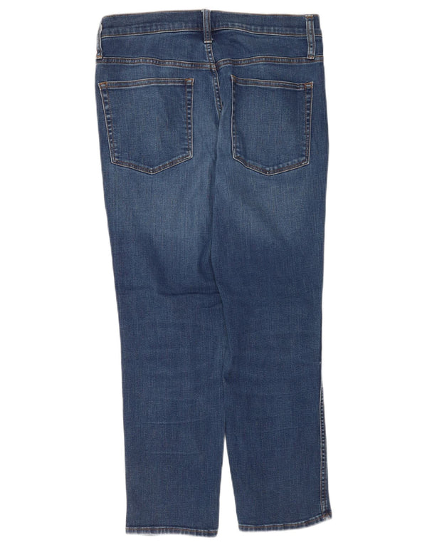 J. Crew Womens Crop High Rise Straight Jeans W30 L25 Blue Cotton