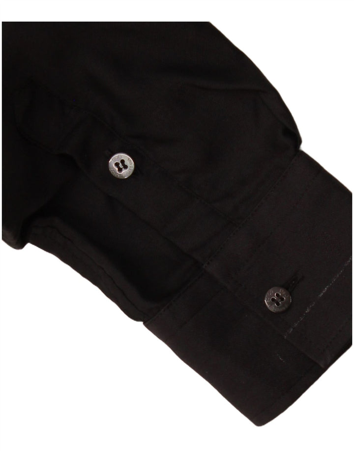 DOLCE & GABBANA Mens Shirt IT 48 Medium Black Cotton