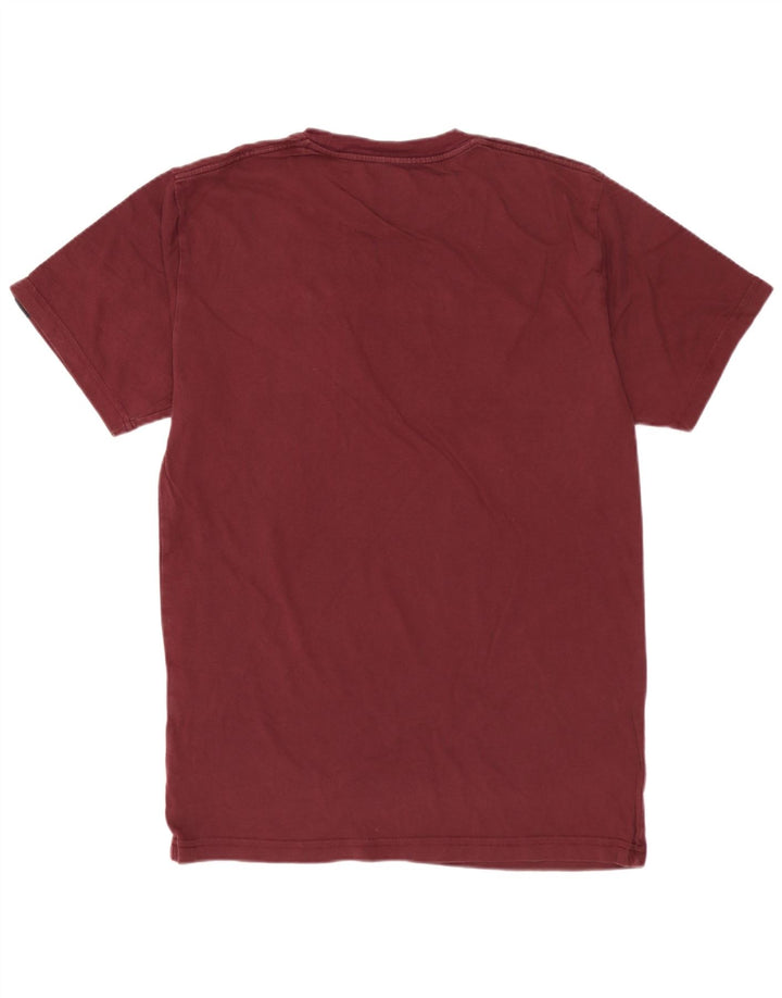 Vans Mens Classic Fit Graphic T-Shirt Top Small Maroon Cotton