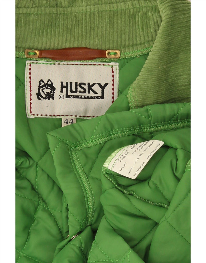 Husky Mens Quilted Jacket UK 44 2XL Green Polyamide