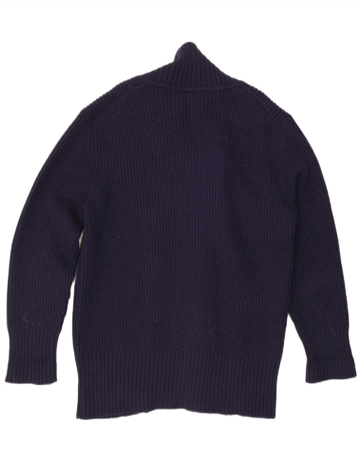 Tino Cosma Mens Cardigan Sweater Large Navy Blue