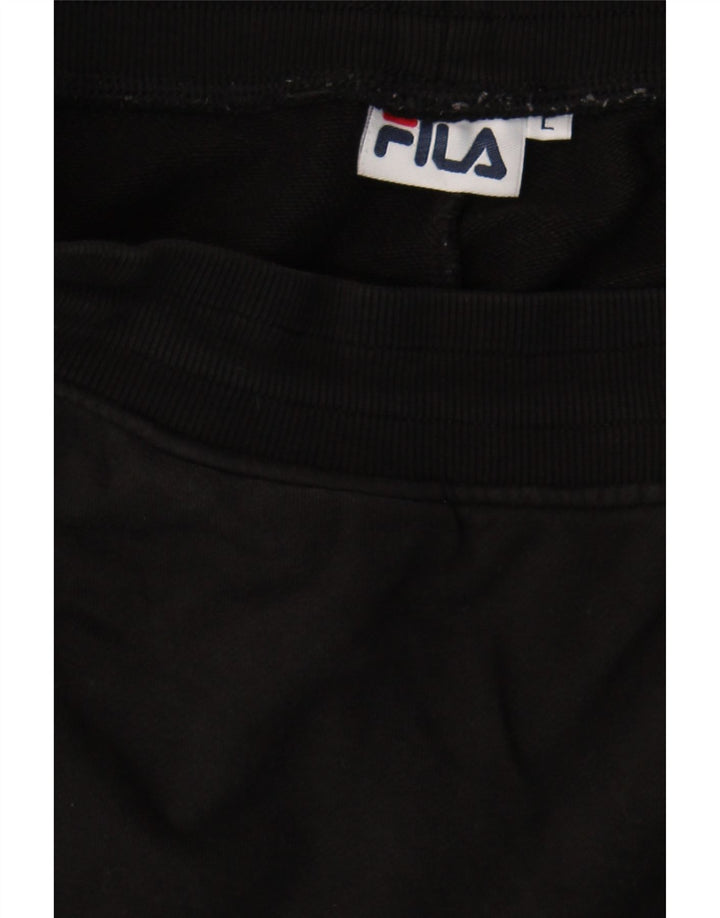FILA Mens Tracksuit Trousers Joggers Large Black Vintage Fila and Second-Hand Fila from Messina Hembry 