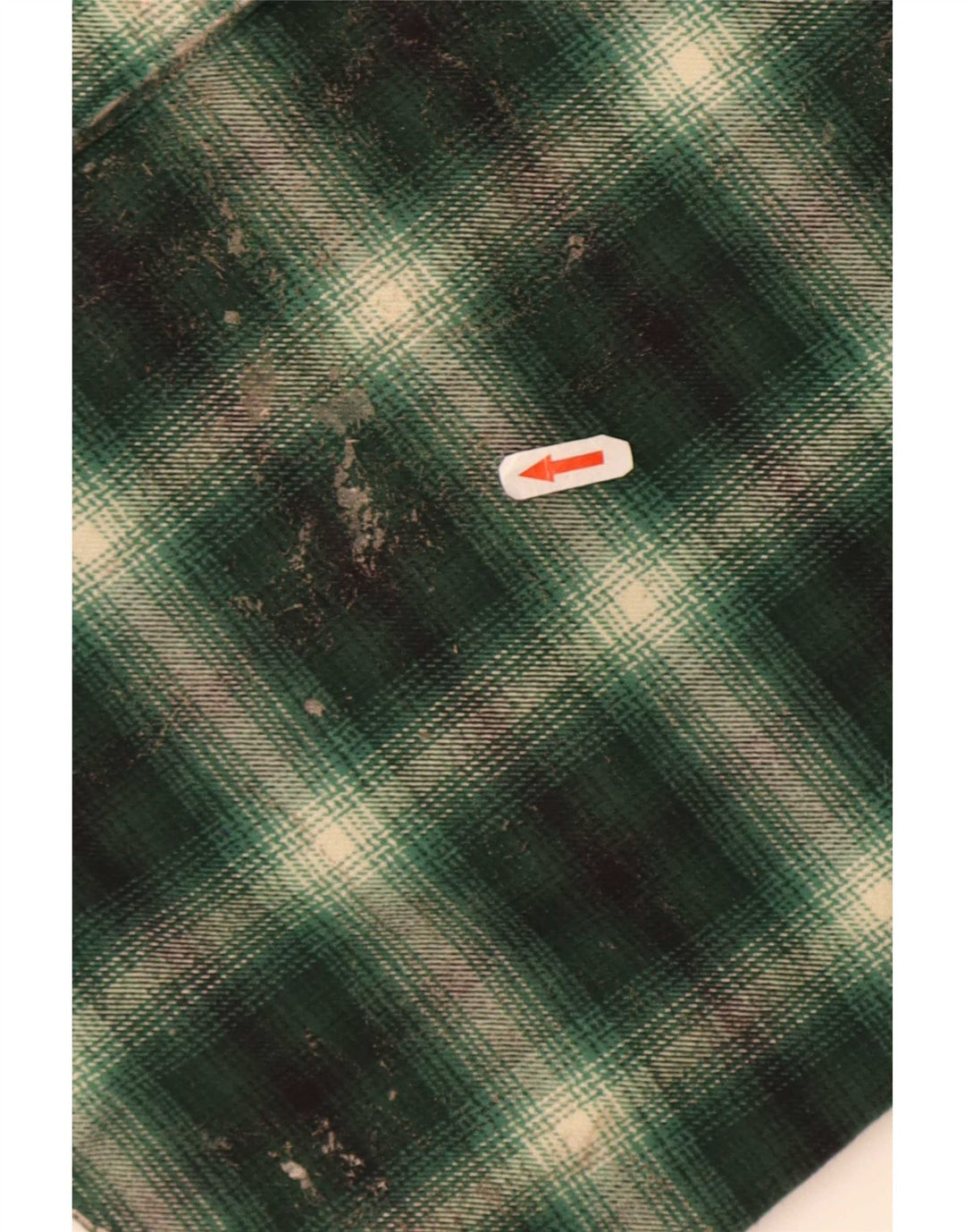 Levi's Womens Flannel Shirt UK 14 Medium Green Check Cotton