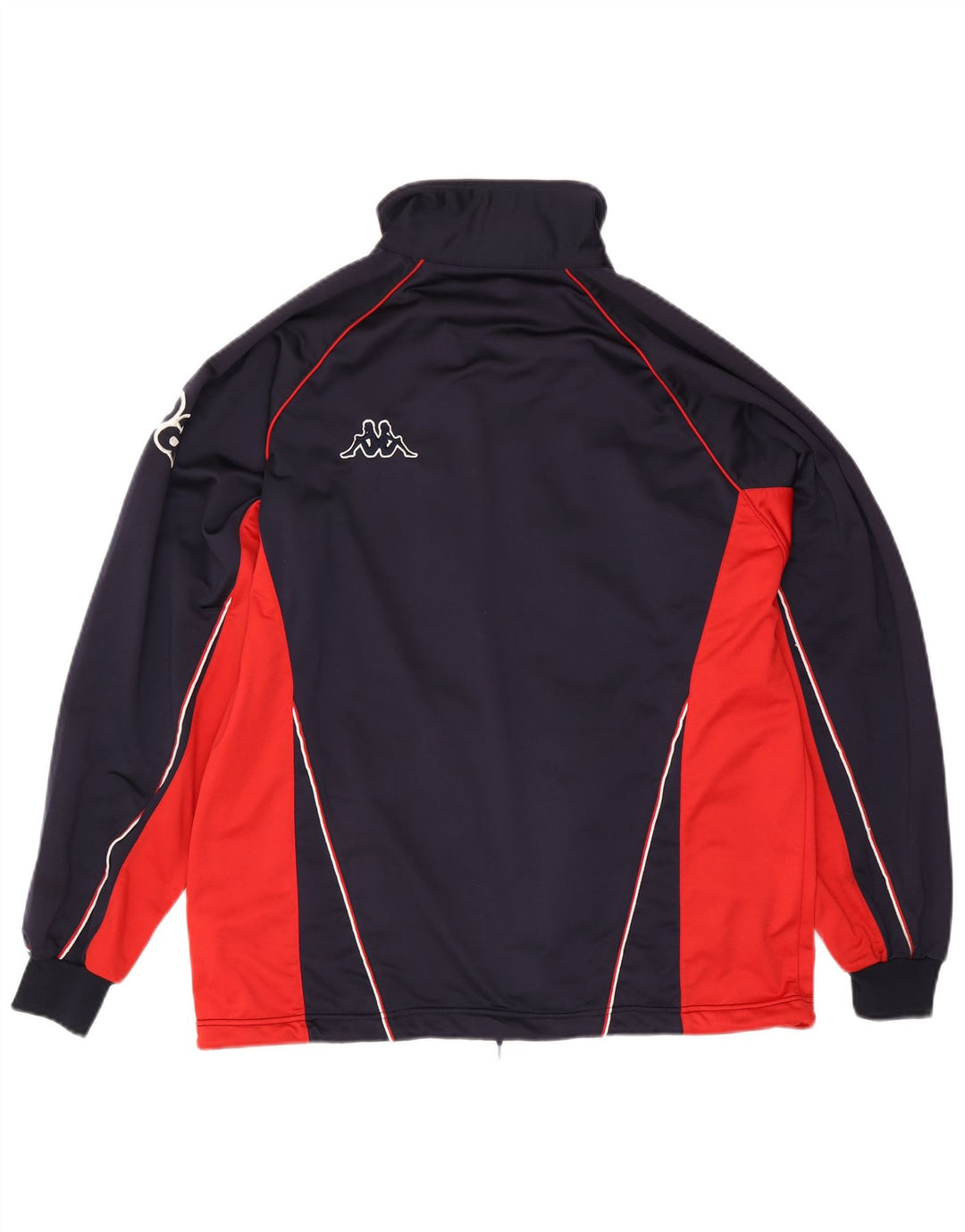 Kappa Mens Graphic Tracksuit Top Jacket Large Navy Blue Colourblock