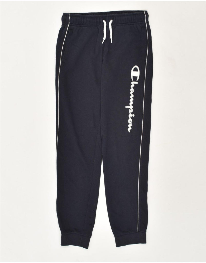 CHAMPION Boys Tracksuit Trousers Joggers 11-12 Years Large Navy Blue | Vintage Champion | Thrift | Second-Hand Champion | Used Clothing | Messina Hembry 