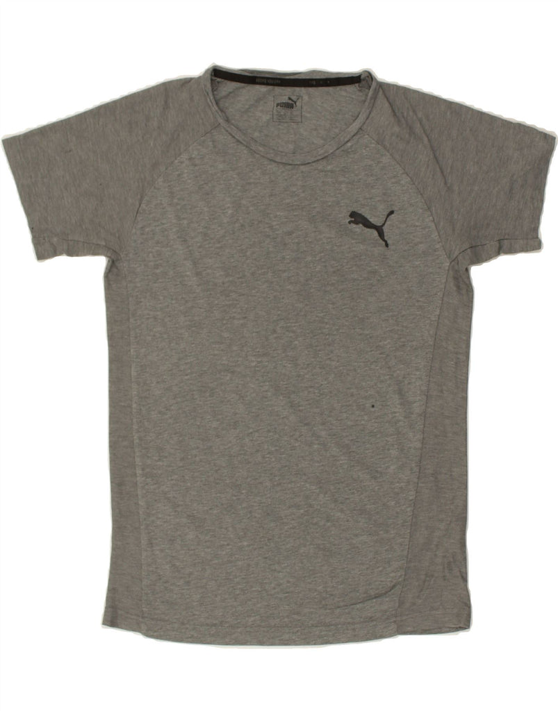 PUMA Mens T-Shirt Top Medium Grey Cotton | Vintage Puma | Thrift | Second-Hand Puma | Used Clothing | Messina Hembry 