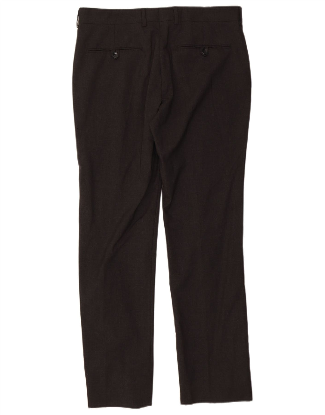 Zara Mens Straight Suit Trousers EU 40 Medium W31 L30 Grey Polyester