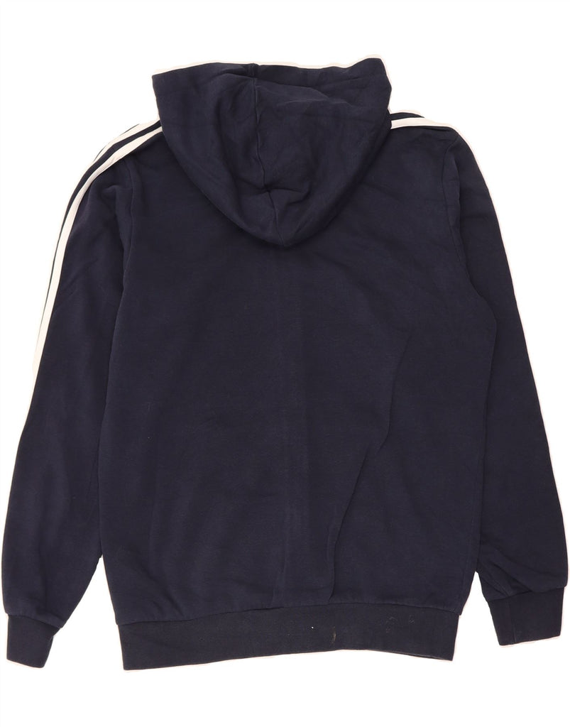 ADIDAS Mens Zip Hoodie Sweater Medium Navy Blue Cotton Vintage Adidas and Second-Hand Adidas from Messina Hembry 
