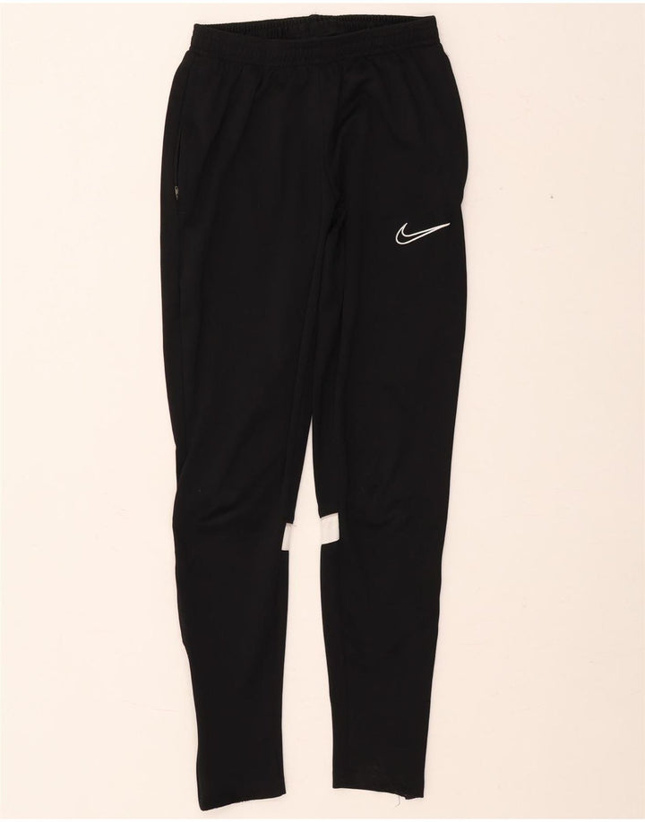 Nike Womens Dri Fit Tracksuit Trousers UK 6 XS  Black Polyester