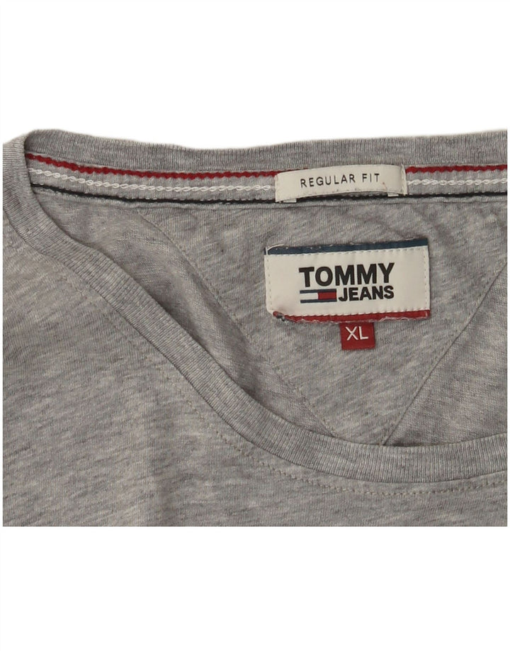 Tommy Hilfiger Mens Regular Fit T-Shirt Top XL Grey Flecked