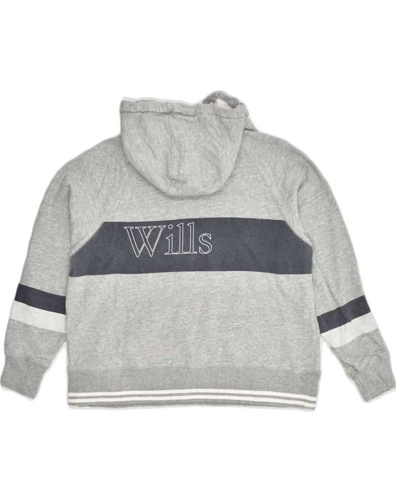 JACK WILLS Womens Oversized Graphic Hoodie Jumper UK 16 Large  Grey | Vintage Jack Wills | Thrift | Second-Hand Jack Wills | Used Clothing | Messina Hembry 