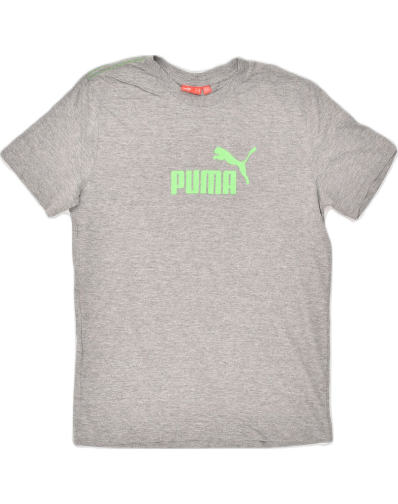 PUMA Mens Graphic T-Shirt Top Medium Grey Cotton | Vintage Puma | Thrift | Second-Hand Puma | Used Clothing | Messina Hembry 