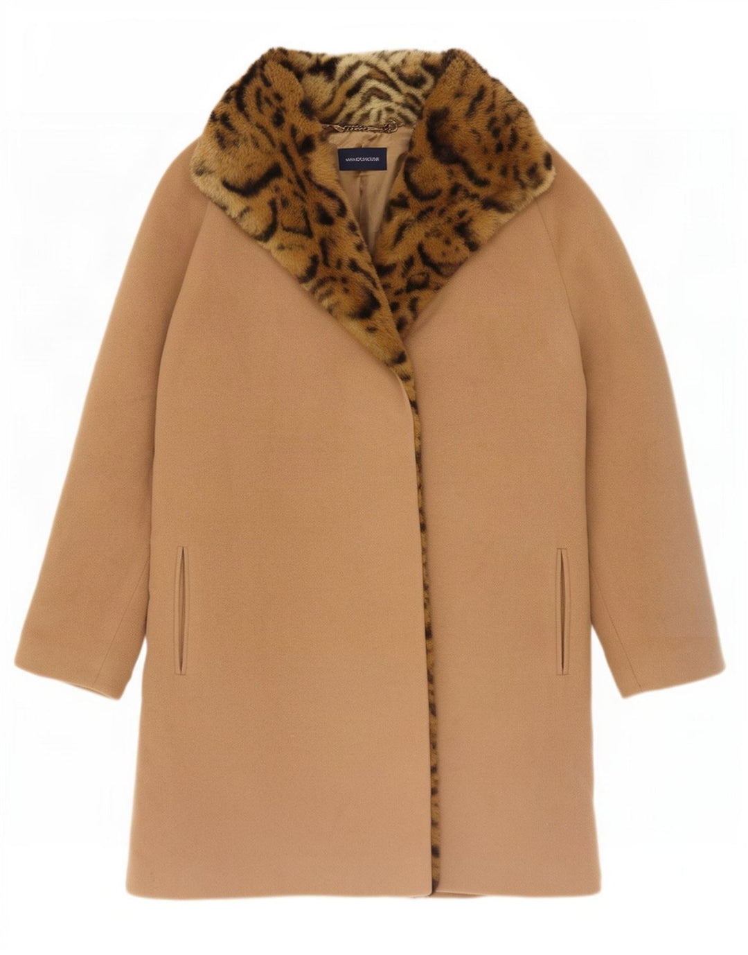 Windsmoor Womens Coat UK 16 Large Brown Animal Print Wool Classic