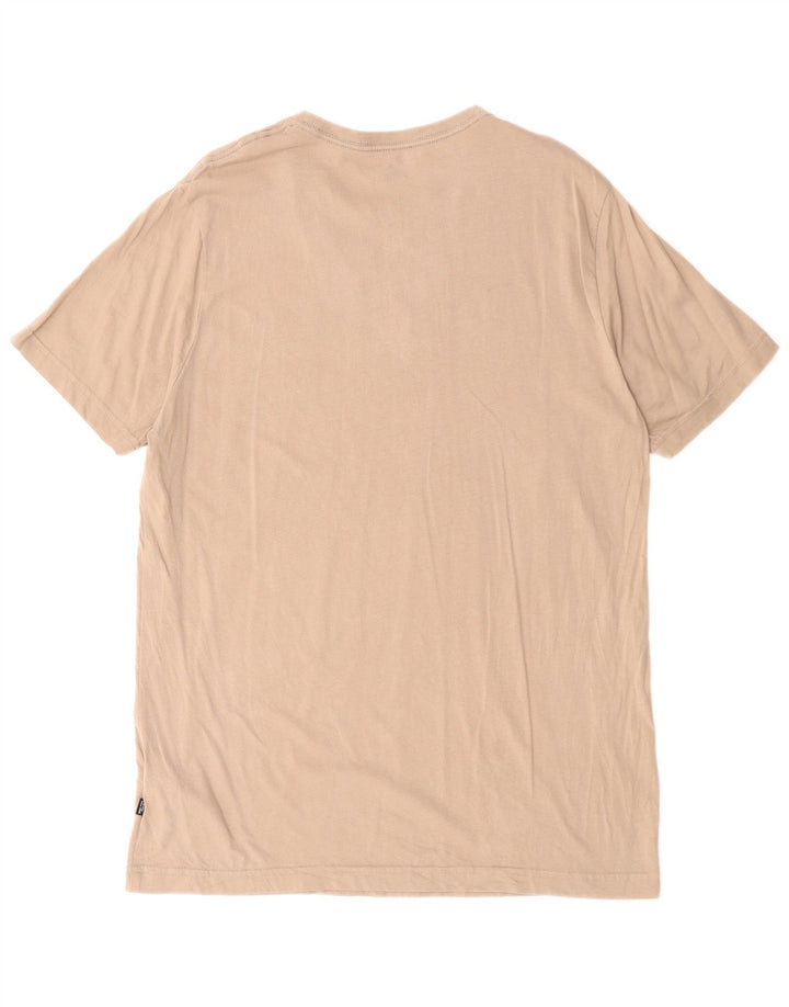 Puma Mens Graphic T-Shirt Top Large Beige Cotton