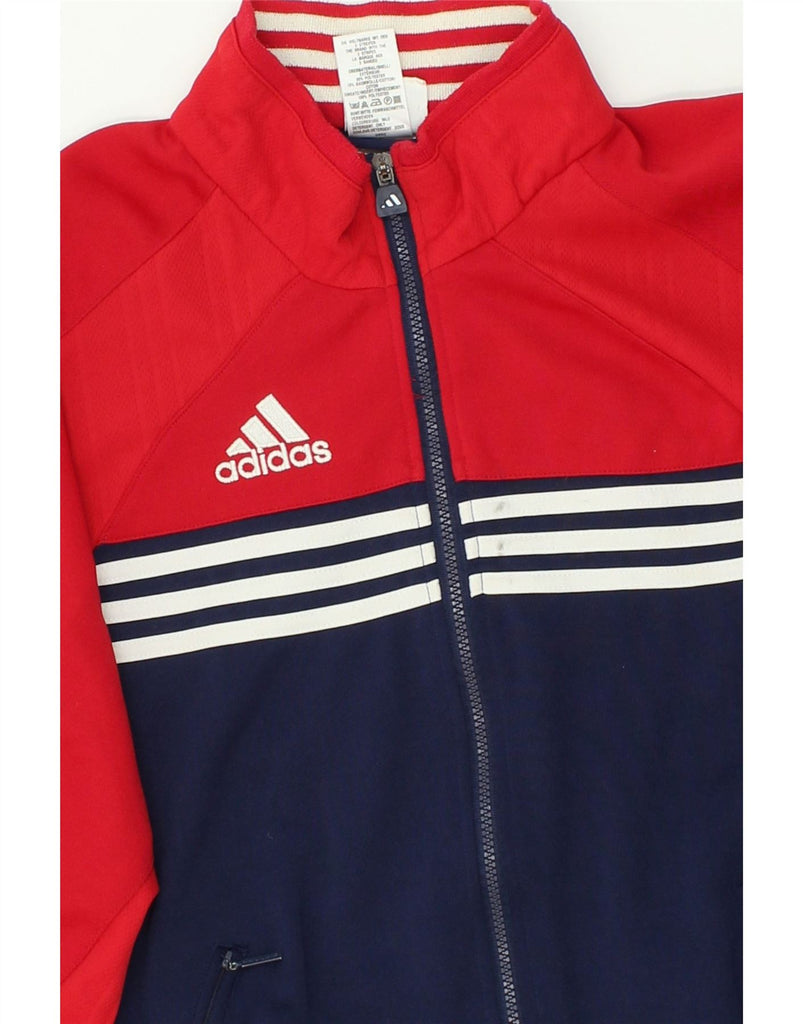 ADIDAS Mens Tracksuit Top Jacket UK 38/40 Medium Red Colourblock Polyester Vintage Adidas and Second-Hand Adidas from Messina Hembry 