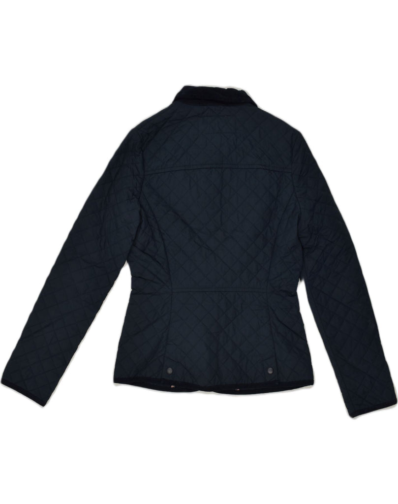 JACK WILLS Womens Quilted Jacket UK 8 Small Navy Blue Polyester | Vintage Jack Wills | Thrift | Second-Hand Jack Wills | Used Clothing | Messina Hembry 