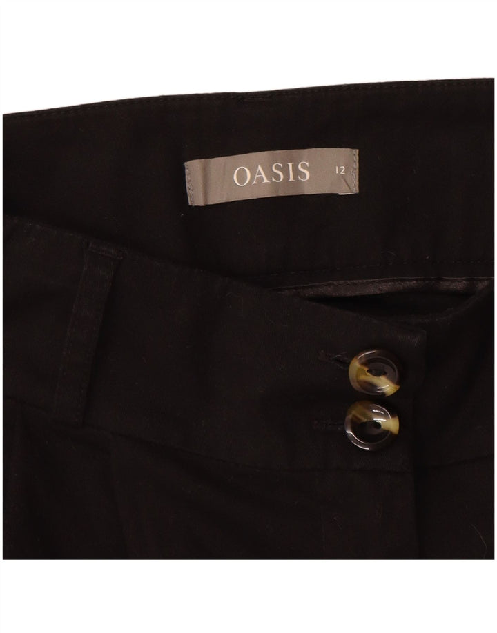Oasis Womens Chino Shorts UK 12 Medium W32  Black Cotton