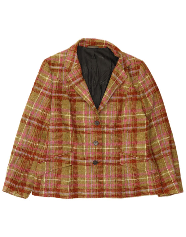 Vintage Womens 3 Button Blazer Jacket IT 50 XL Multicoloured Check