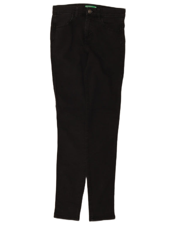 Benetton Womens Slim Jeans W26 L29 Black Cotton