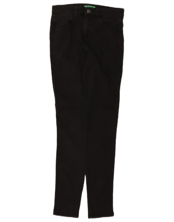 Benetton Womens Slim Jeans W26 L29 Black Cotton