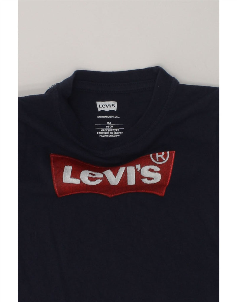 LEVI'S Baby Boys Graphic T-Shirt Top 18-24 Months Navy Blue Cotton | Vintage Levi's | Thrift | Second-Hand Levi's | Used Clothing | Messina Hembry 