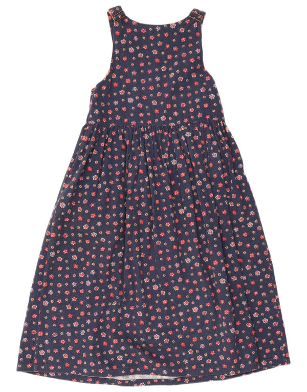 Pepperino Womens Pinafore Dress UK 14 Medium Navy Blue Floral Cotton