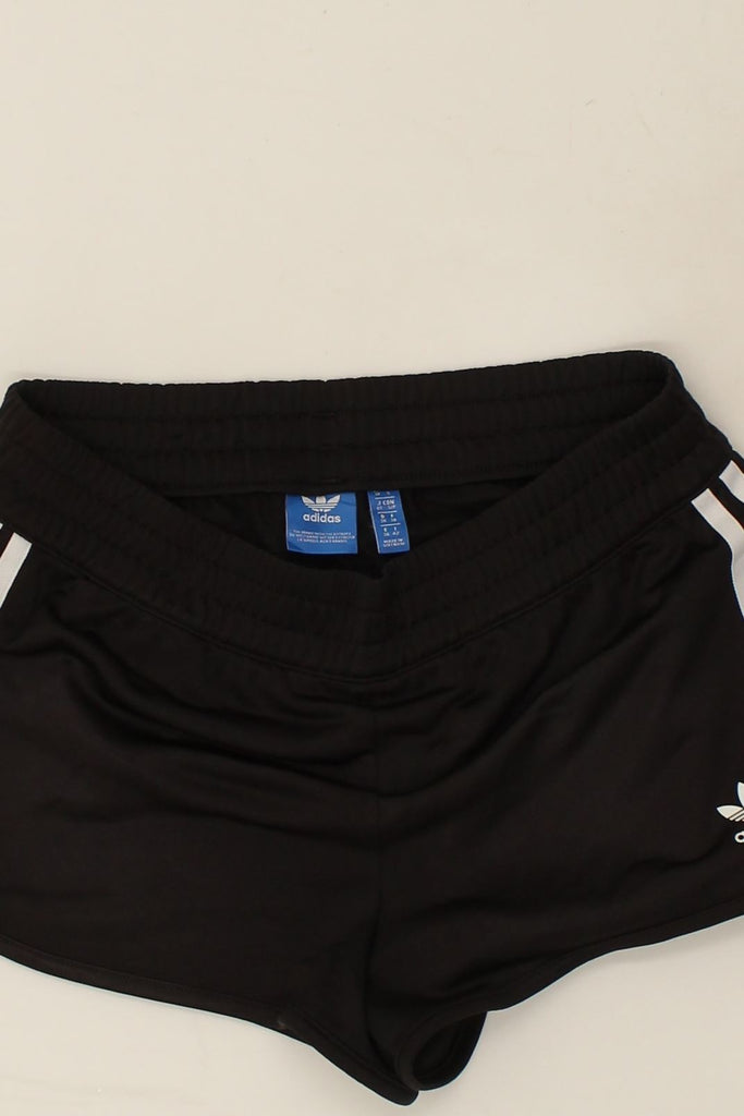 ADIDAS Womens Sport Shorts UK 10 Small  Black Polyester | Vintage Adidas | Thrift | Second-Hand Adidas | Used Clothing | Messina Hembry 