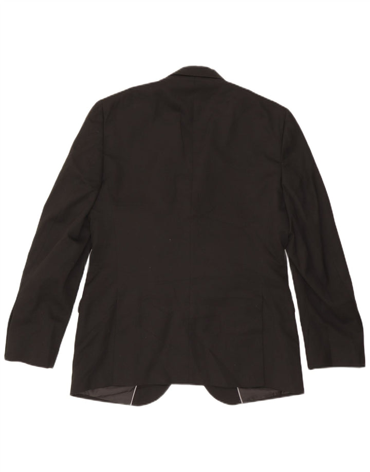 Marks & Spencer Mens 2 Button Regular Fit Blazer Jacket UK 38 Medium Black