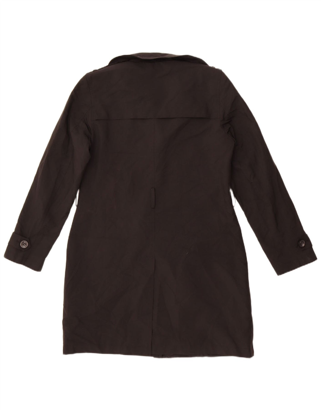 Marks & Spencer Womens Trench Coat UK 12 Medium Black Polyester