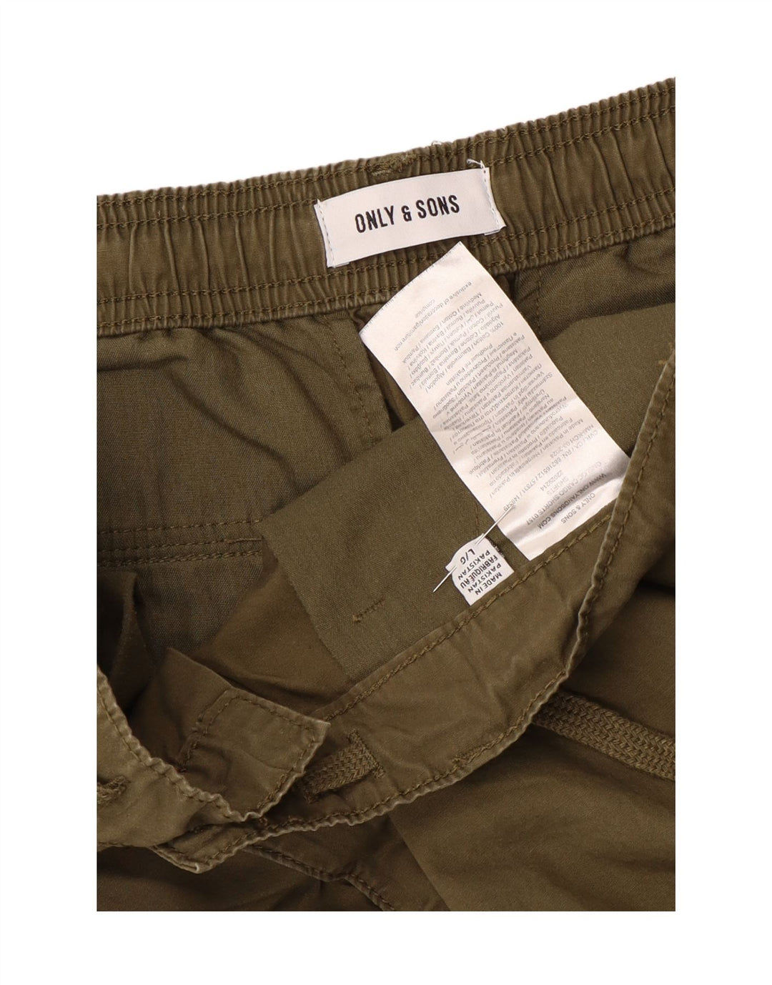 ONLY & SONS Mens Cargo Shorts Large W34  Khaki Cotton