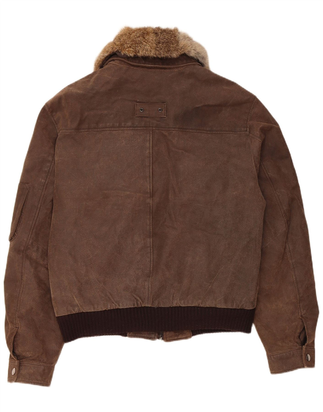 Vintage Mens Bomber Suede Jacket EU 52 XL Brown Leather