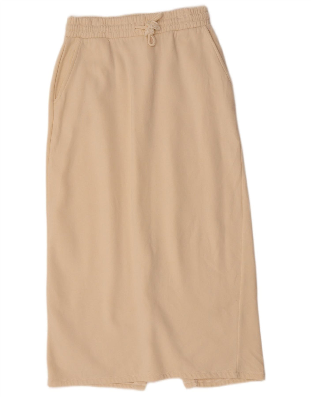 ZARA Womens Straight Skirt Large W32 Beige Cotton