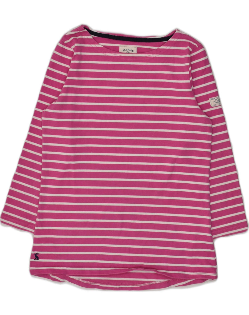 JOULES Womens Top Long Sleeve UK 10 Small  Pink Pinstripe Cotton | Vintage Joules | Thrift | Second-Hand Joules | Used Clothing | Messina Hembry 