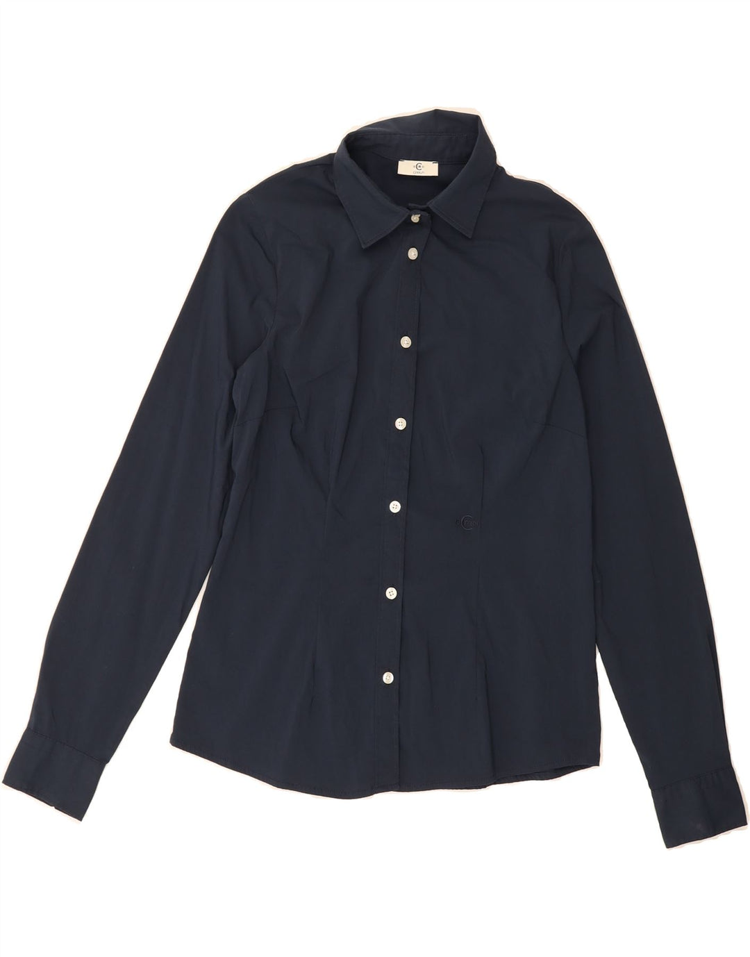 CERRUTI 1881 Womens Shirt UK 12 Medium Navy Blue Cotton Vintage Cerruti 1881 and Second-Hand Cerruti 1881 from Messina Hembry 