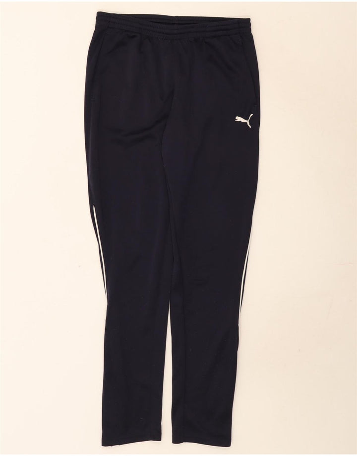 Puma Mens Tracksuit Trousers Medium Navy Blue Polyester