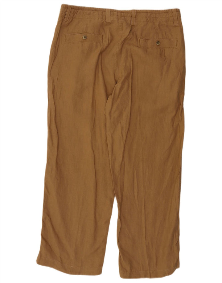 Marks & Spencer Mens Blue Harbour Straight Chino Trousers W36 L26 Brown