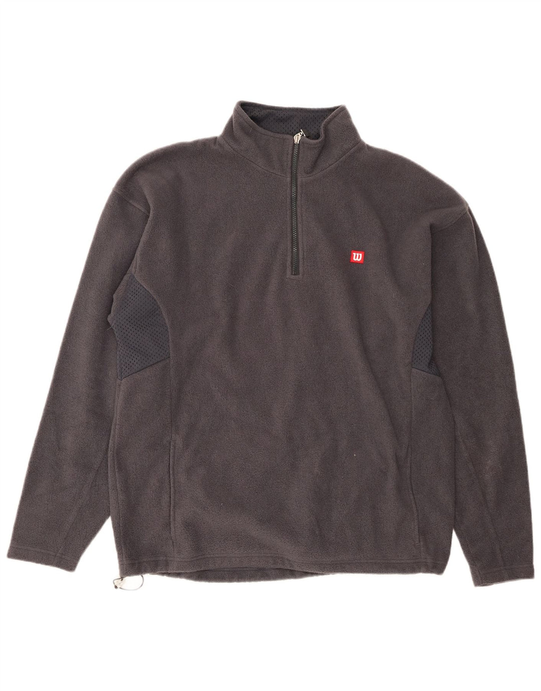 Wilson Mens Zip Neck Fleece Jumper XL Grey Polyester