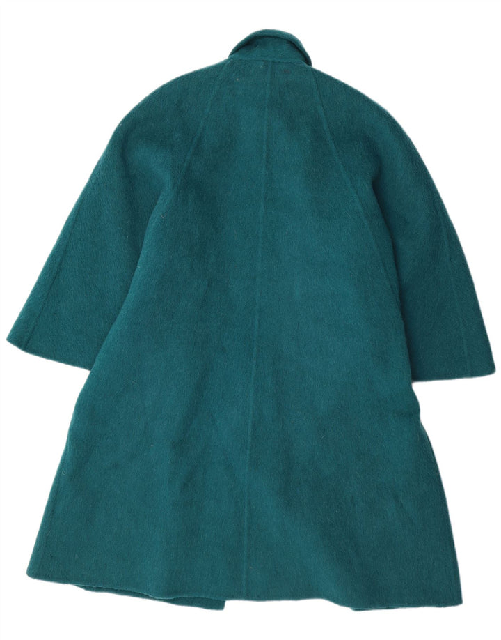 Gallara Womens Oversized Overcoat IT 42 Medium Turquoise Alpaca Wool