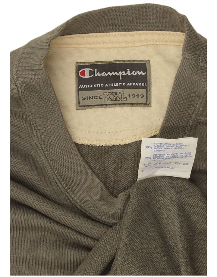 Champion Mens Sweatshirt Jumper 2XL Grey Cotton