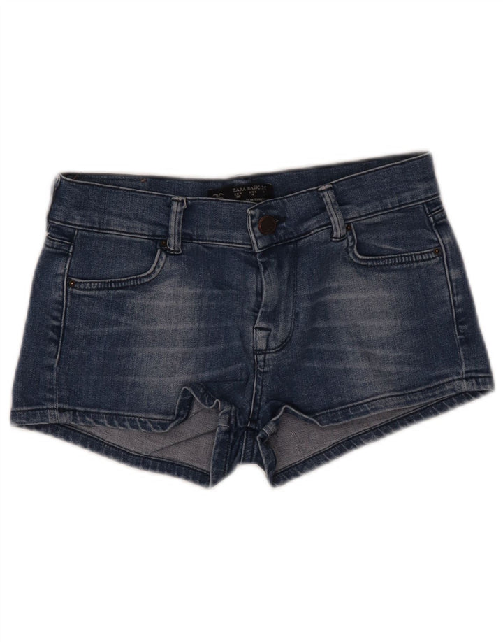 ZARA Womens Denim Shorts EU 36 XS W26 Blue