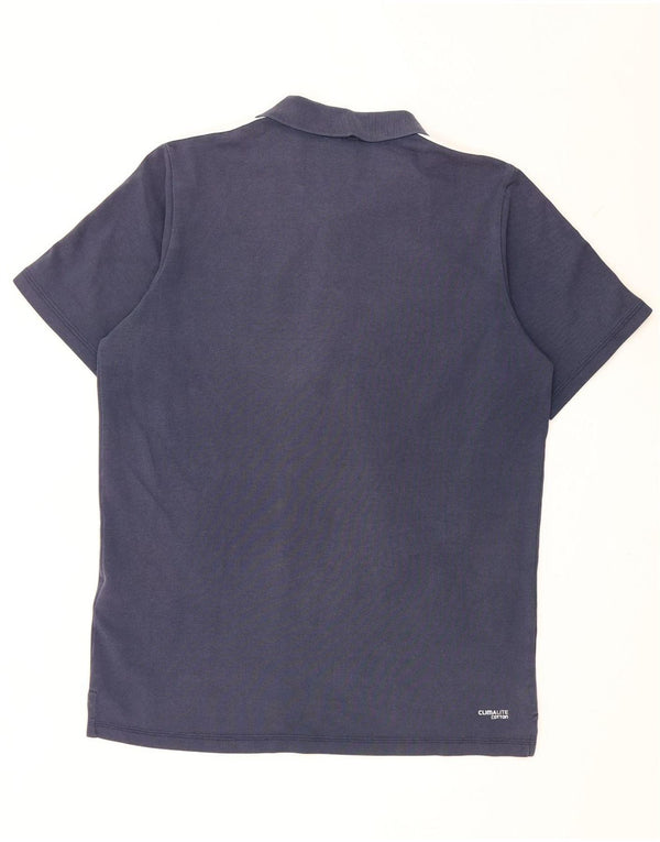 Adidas Mens Polo Shirt Large Navy Blue Cotton
