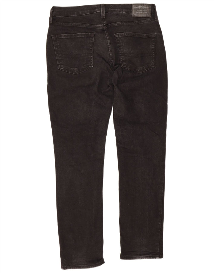 Levi's Mens Signature Slim Jeans W33 L30 Black Cotton