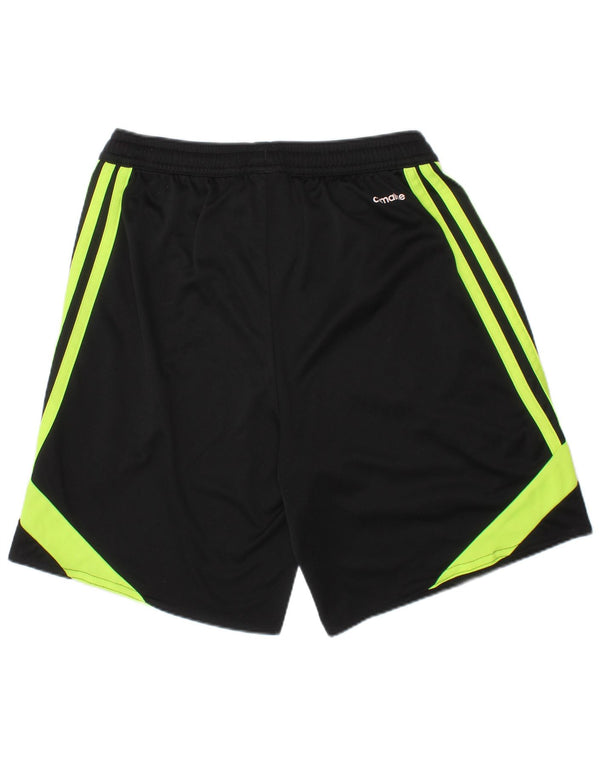 ADIDAS Boys Climalite Sport Shorts 11-12 Years  Black Colourblock