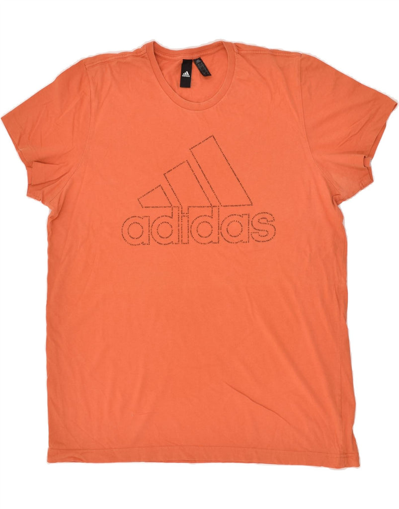 ADIDAS Mens Graphic T-Shirt Top XL Orange | Vintage Adidas | Thrift | Second-Hand Adidas | Used Clothing | Messina Hembry 