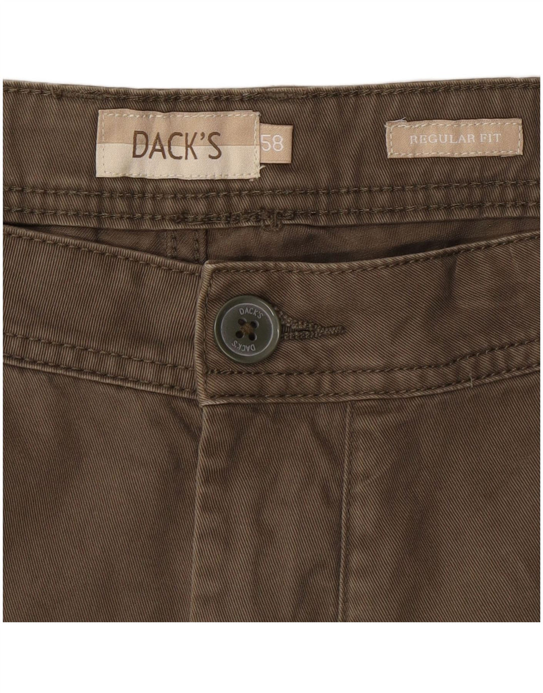 DACK'S Mens Regular Fit Cargo Shorts Size 48 2XL W40 Khaki Cotton