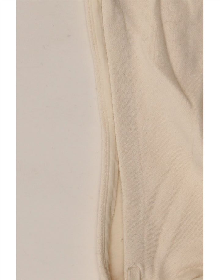 Adidas Mens Graphic Hoodie Jumper Medium Off White Cotton
