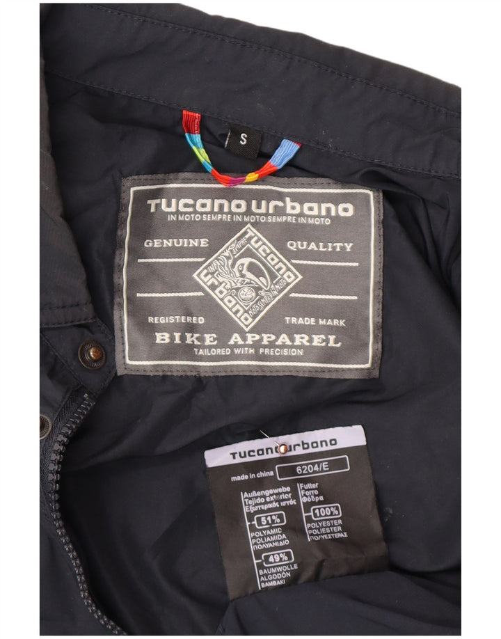 TUCANO URBANO Mens Bomber Jacket UK 36 Small Navy Blue Polyamide